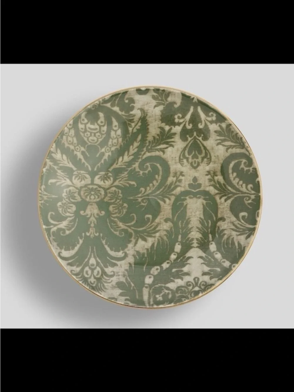 Read Description!! Pottery Barn Stella Damask Stoneware Salad Plates - Set of 4
